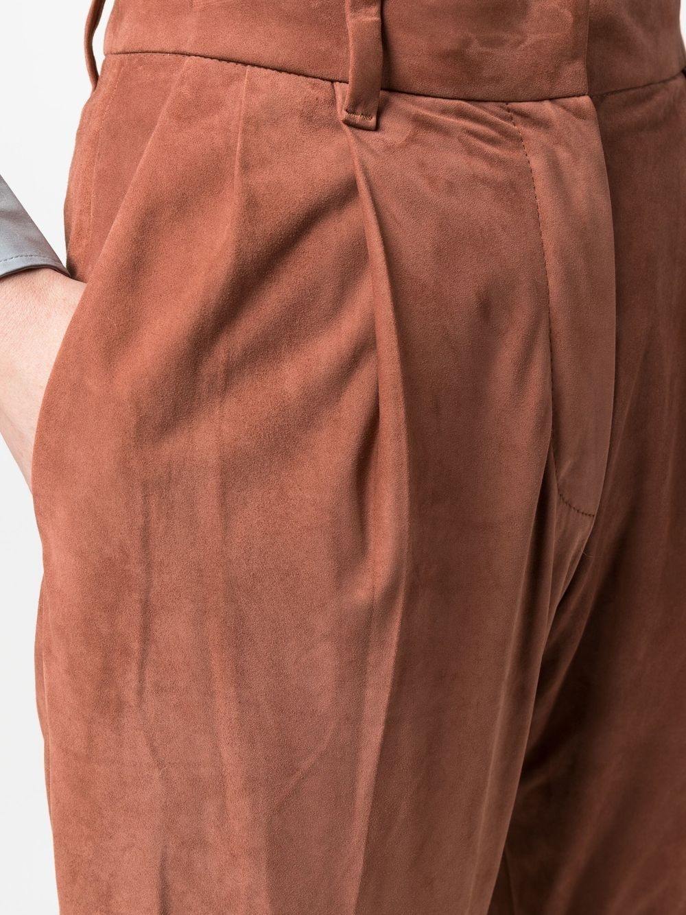 four-pocket leather palazzo pants - 5