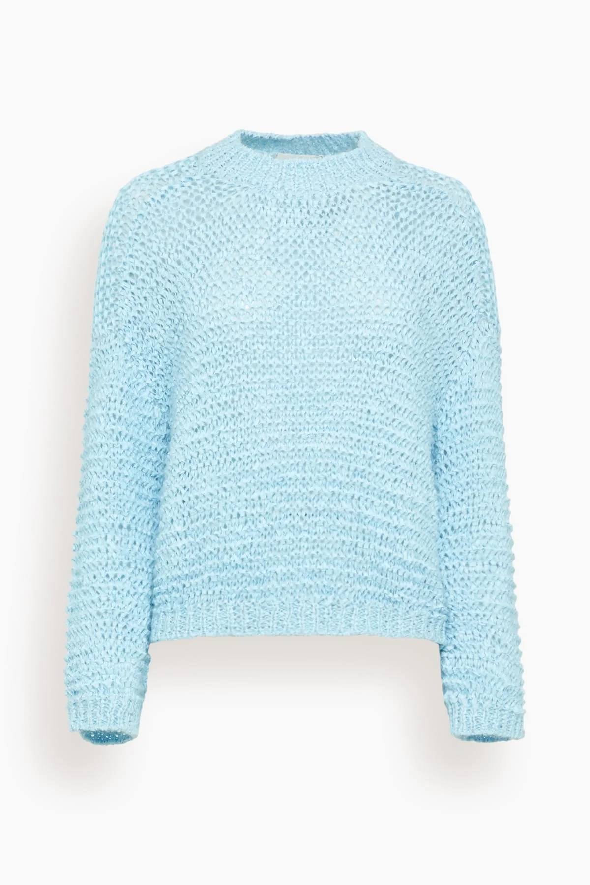 Chamois Ribbon Roundneck Sweater in Azure - 1