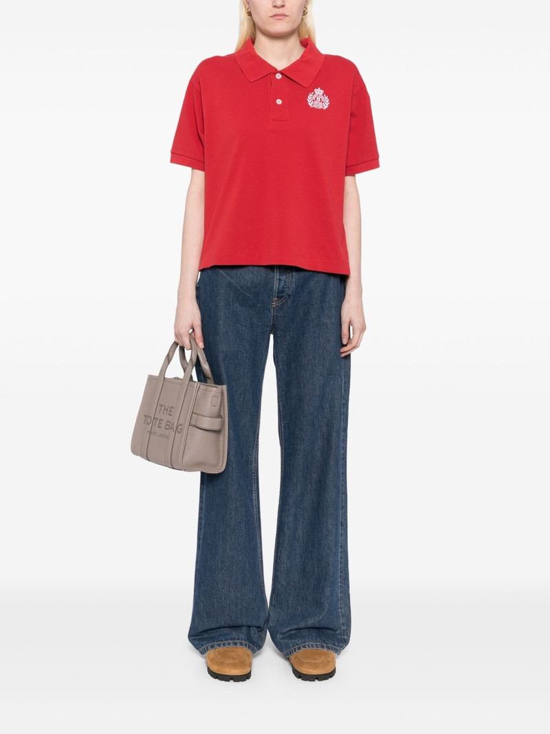 Sporty & Rich H&W crest pique polo top outlook