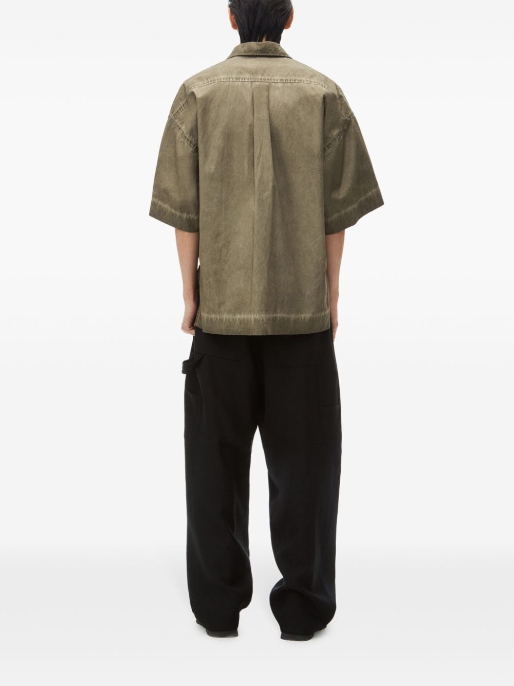 faded-effect drop-shoulder shirt - 4