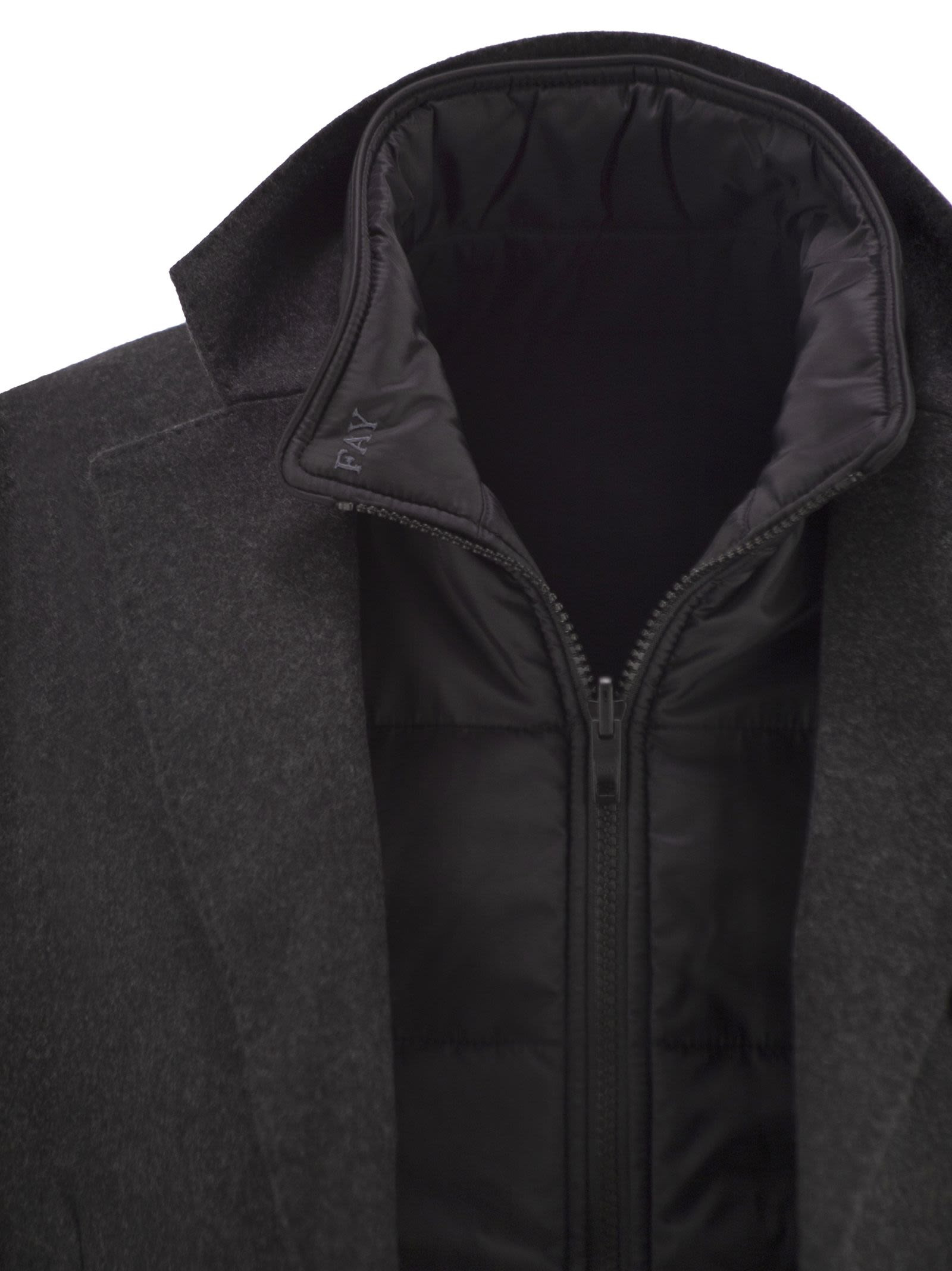 FAY - Fay Men Double Coat In Wool And Cashmere Cloth - 4