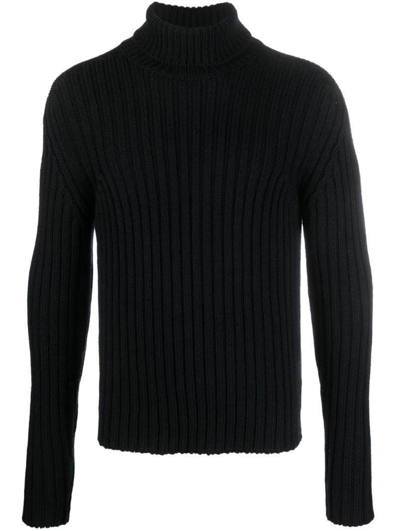 roll-neck rib-knit jumper - 1