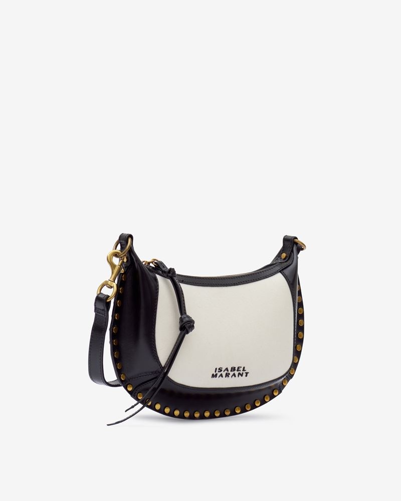 OSKAN MOON LEATHER AND COTTON BAGUETTE BAG - 5