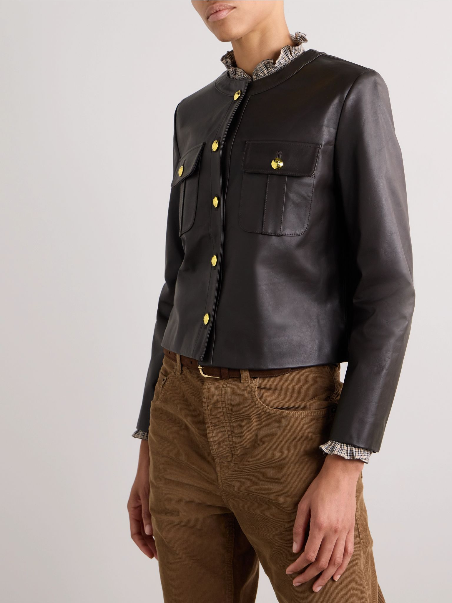 Kitra leather jacket Brown - 3