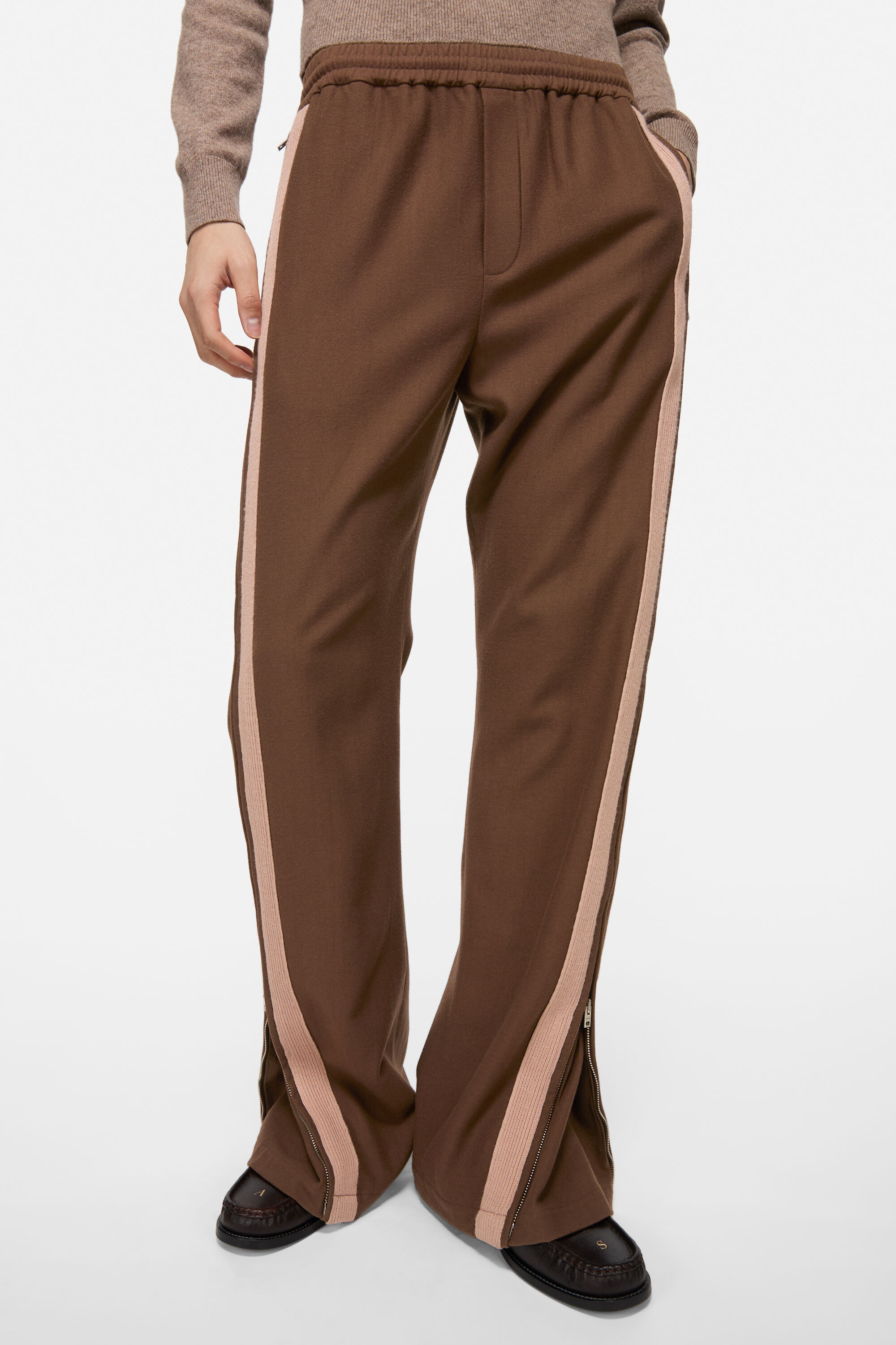 Tailored wool trousers - Chocolate brown - 4