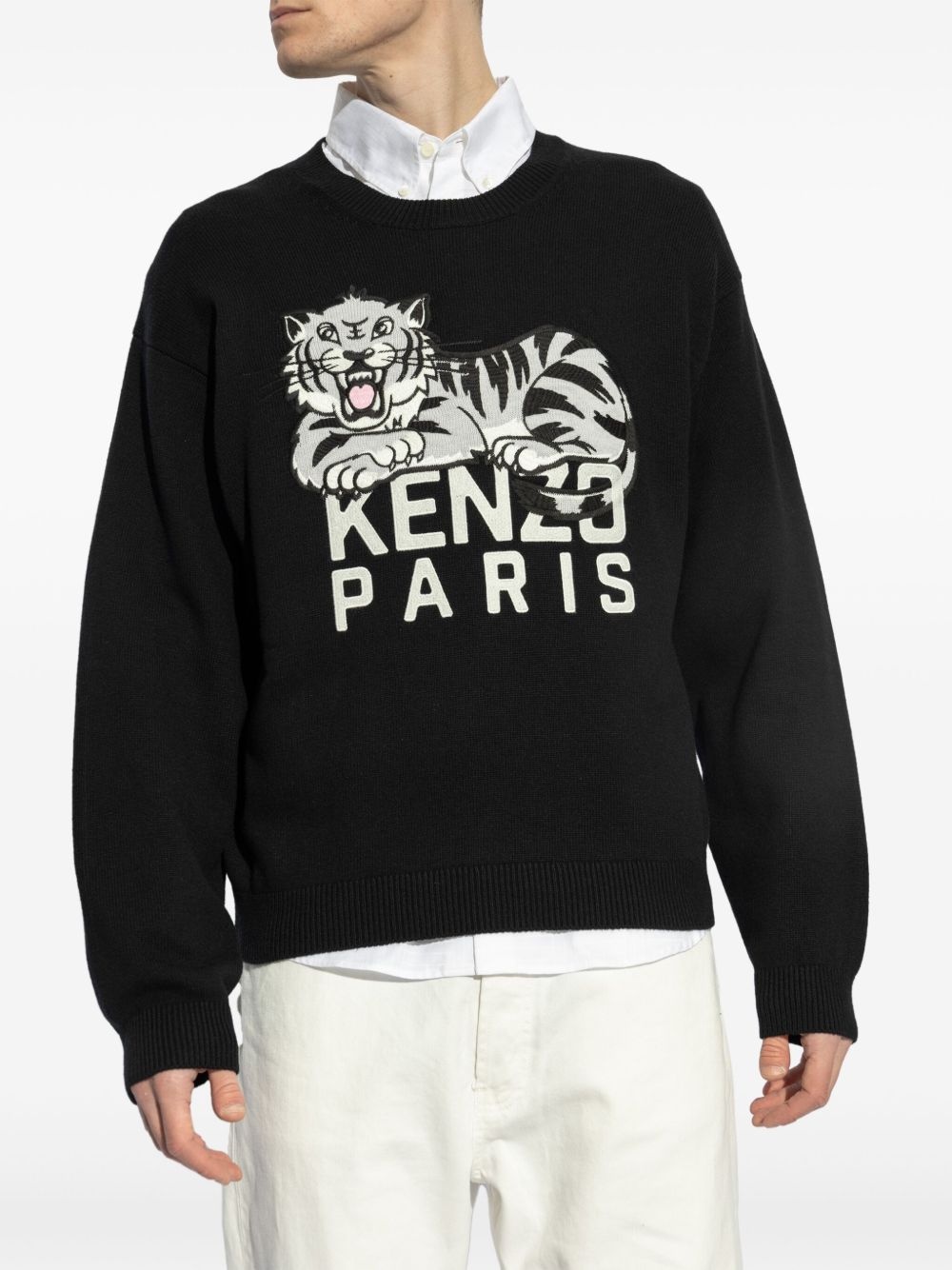 logo-embroidered cotton sweatshirt - 3