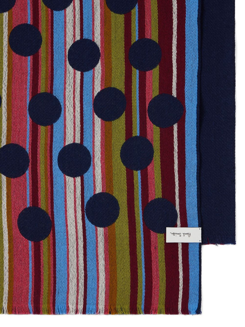 Paul Smith striped polka-dot scarf outlook