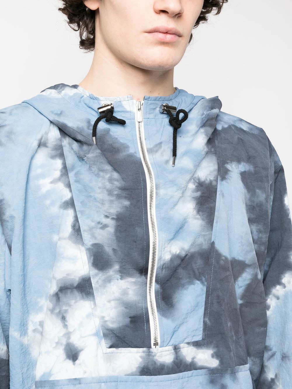 tie-dye print hooded jacket - 5