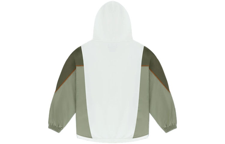 Converse Character Irregular Contrasting Colors Knit Loose Hoodie Retro White 10021057-A02 - 2