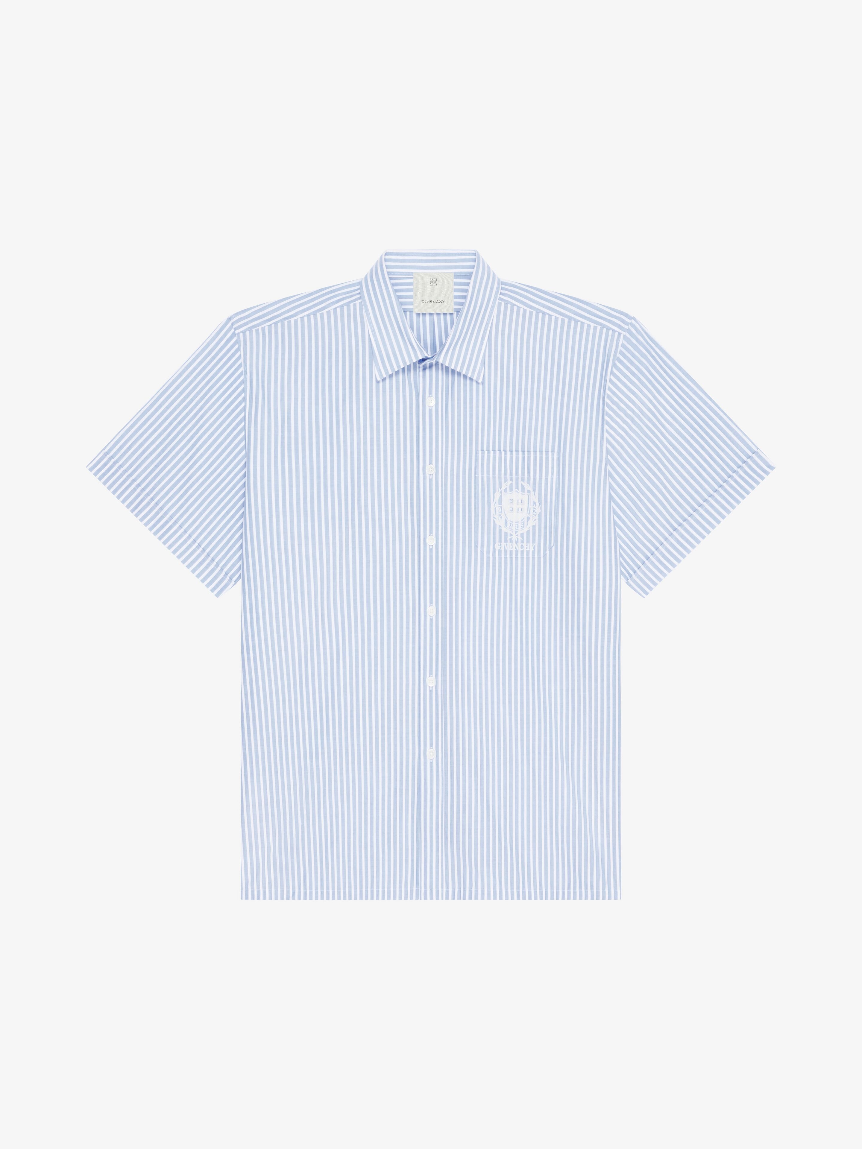 STRIPED GIVENCHY CREST SHIRT IN COTTON - 1