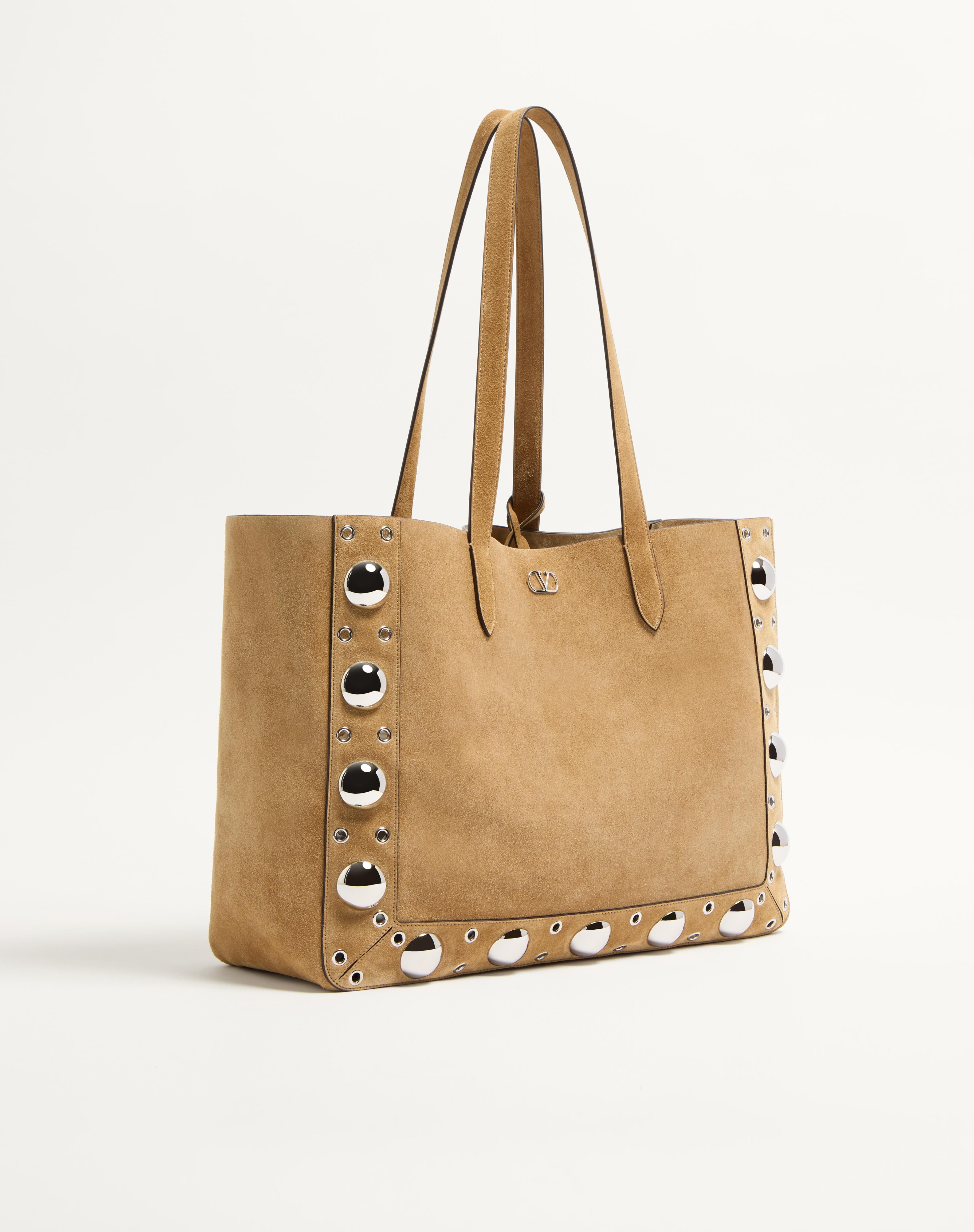 VALENTINO GARAVANI NELLCÔTE LARGE SUEDE SHOPPING BAG - 3