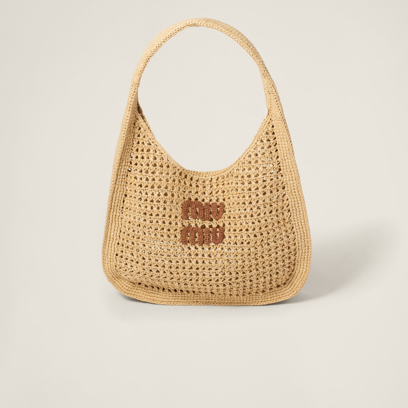 Woven fabric hobo bag 1