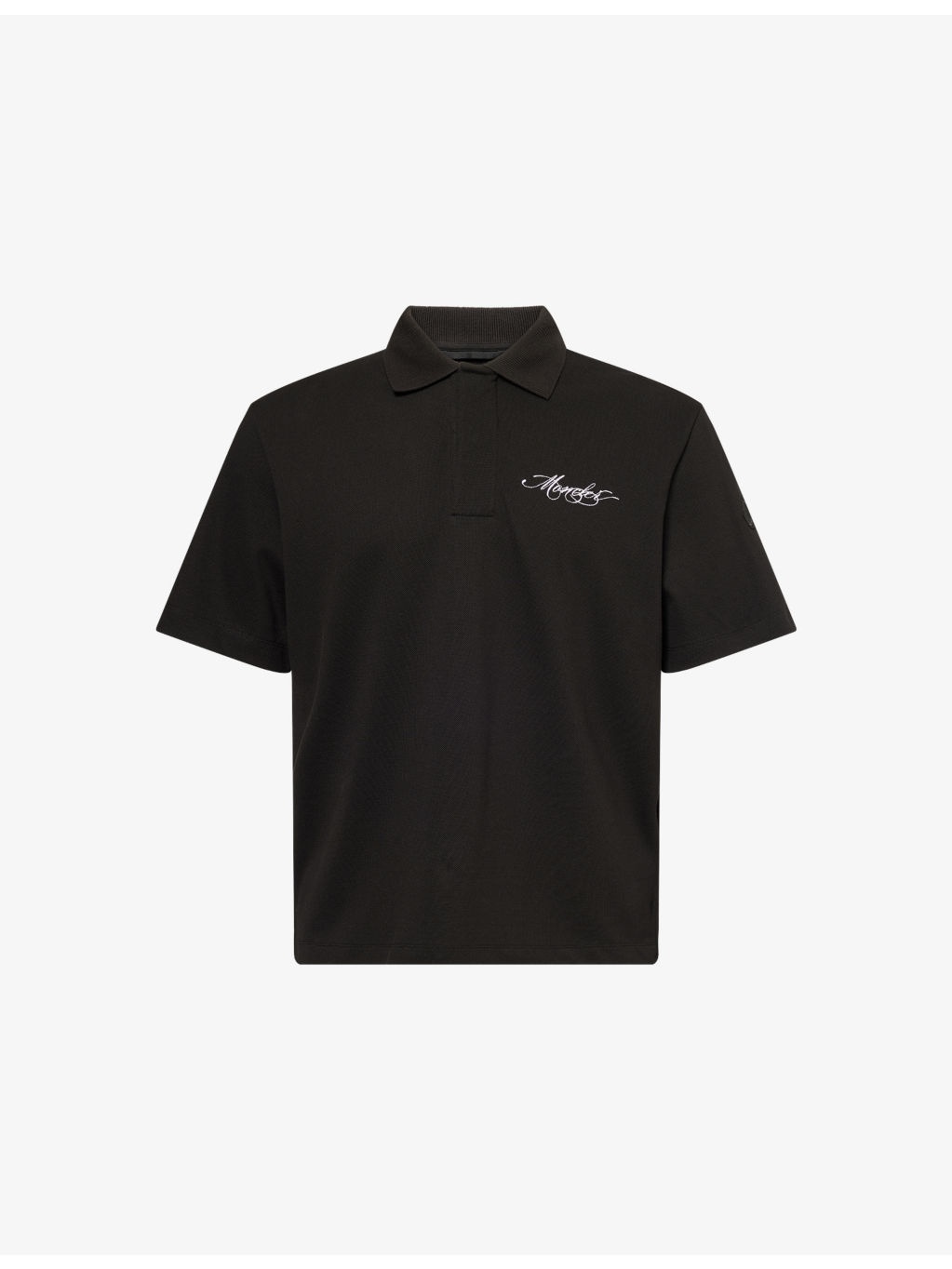 Script Logo-Embroidery Short-Sleeve Cotton-Jersey Polo Shirt - 1