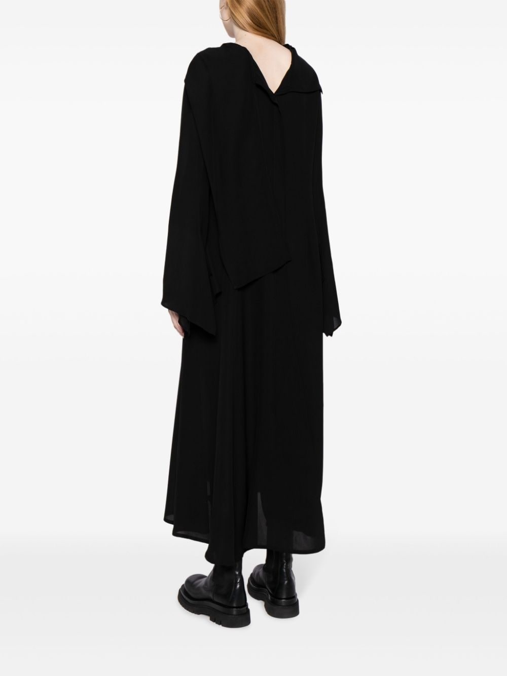 V-back silk midi dress - 8