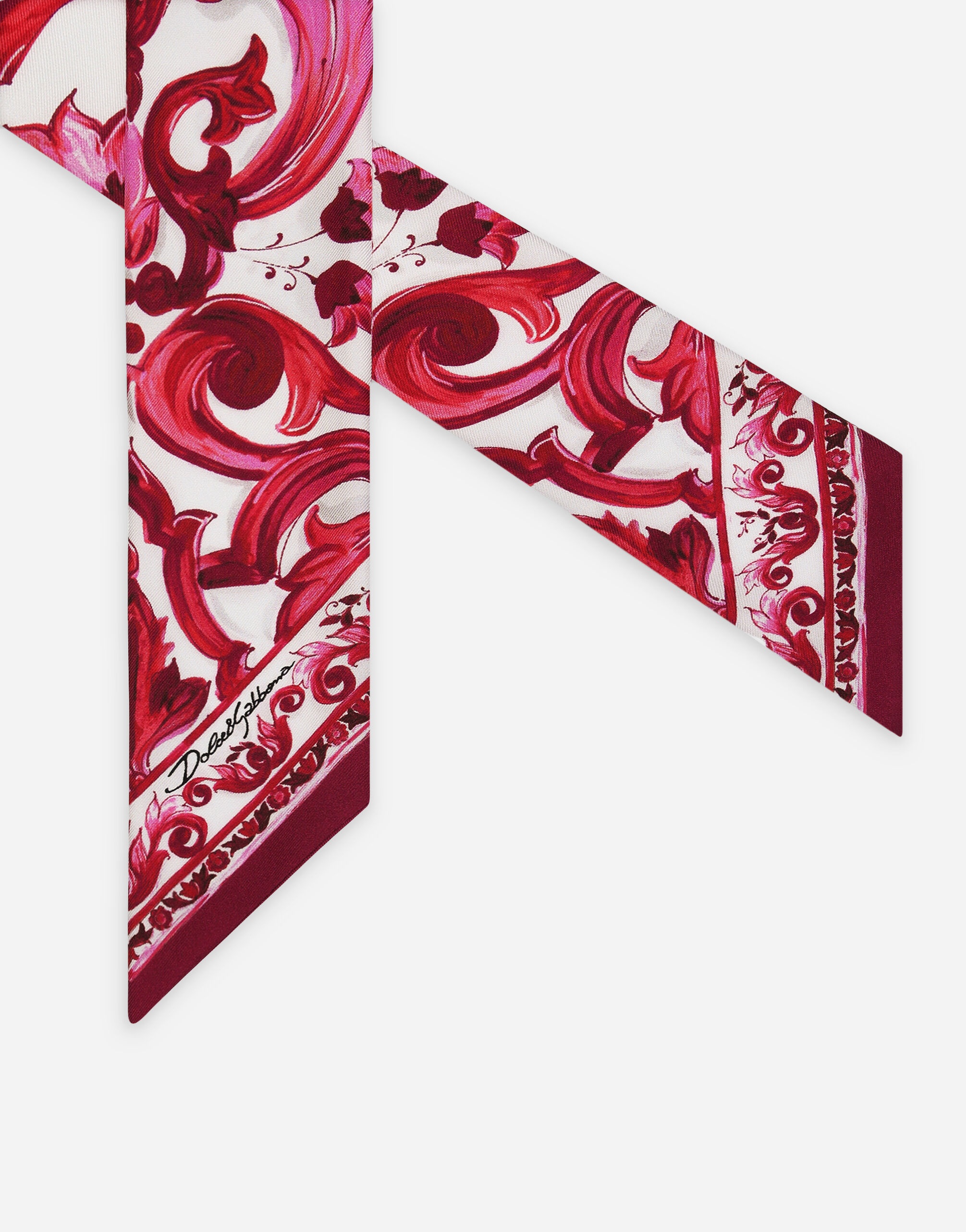 Majolica-print twill headscarf (6 x 100) - 2