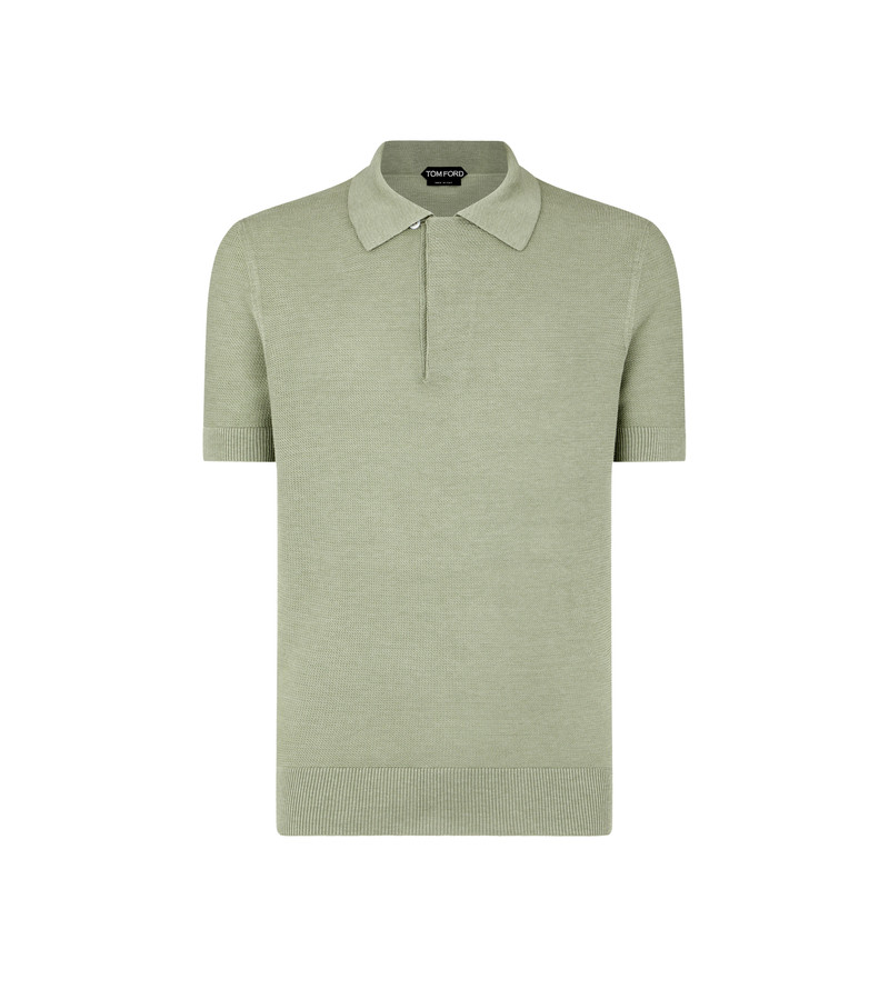 SILK COTTON TEXTURED POLO 1