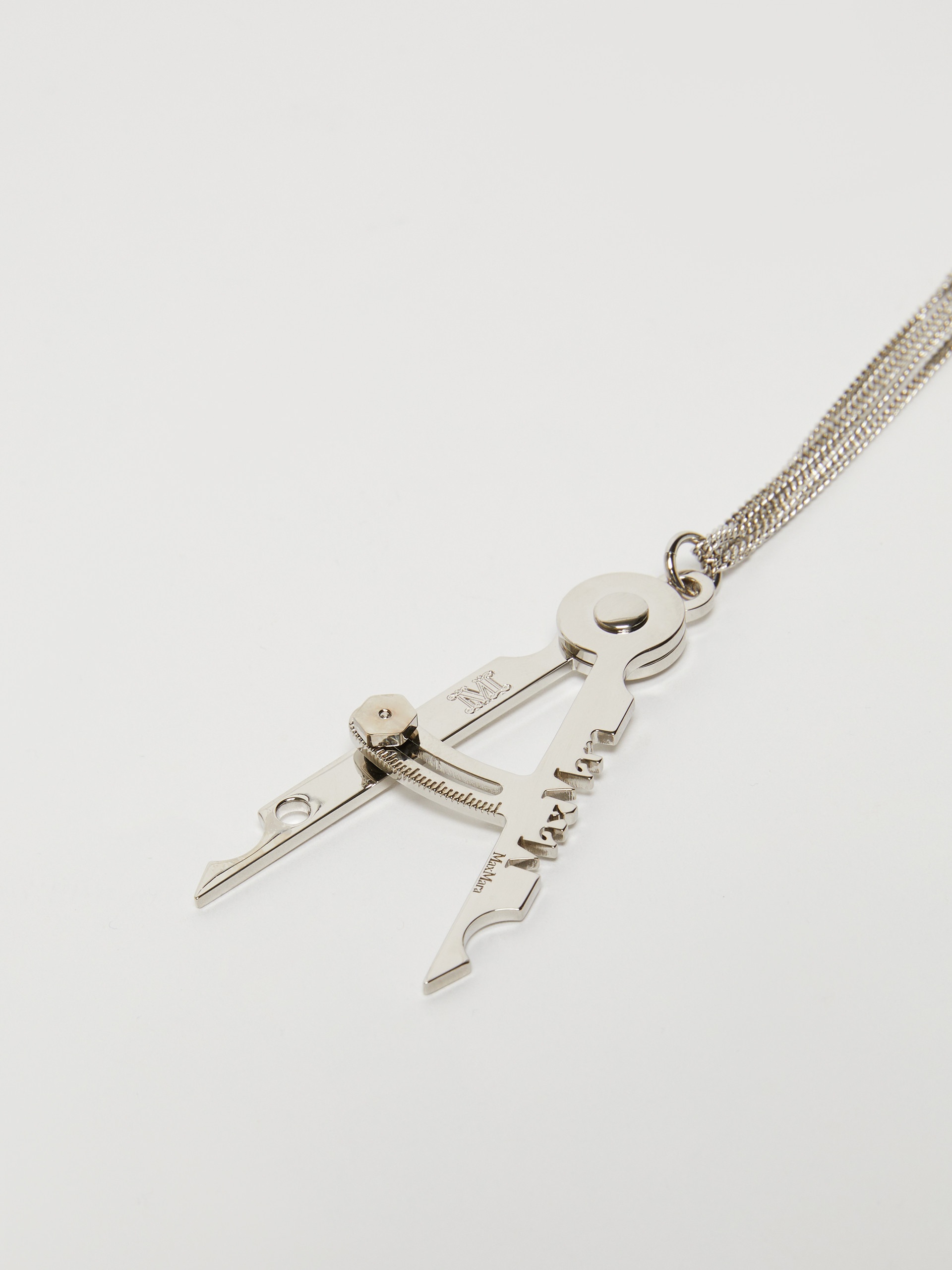 COMPASS Long metal pendant necklace - 2