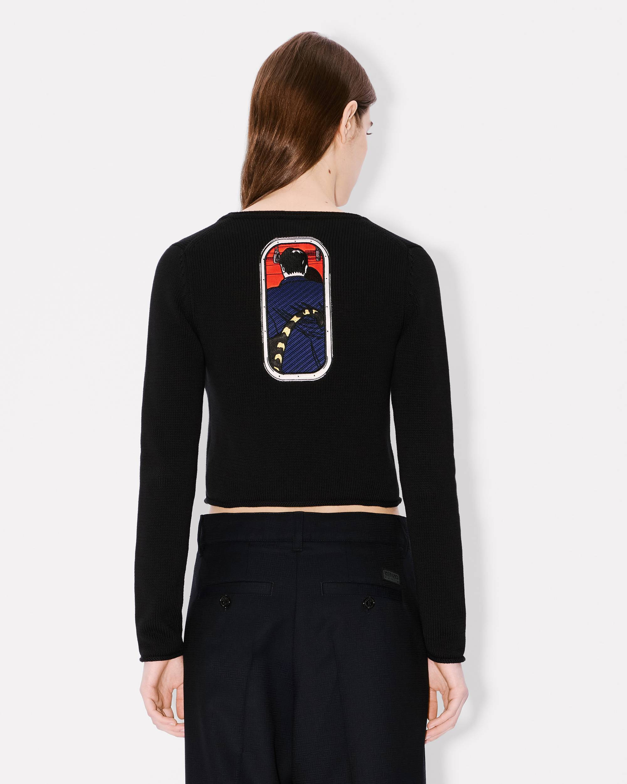 'KENZO City' embroidered cardigan in cotton - 4