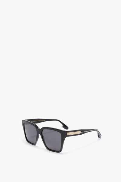 Victoria Beckham Soft Square Frame Sunglasses In Black outlook