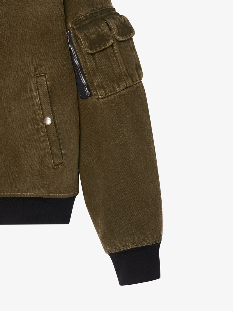 REVERSIBLE BOMBER JACKET IN DENIM 7