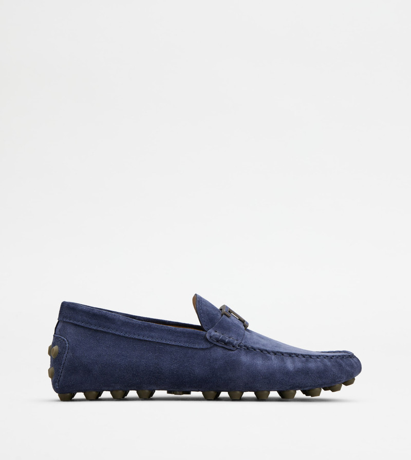 T TIMELESS GOMMINO BUBBLE LOAFERS IN SUEDE - BLUE 1
