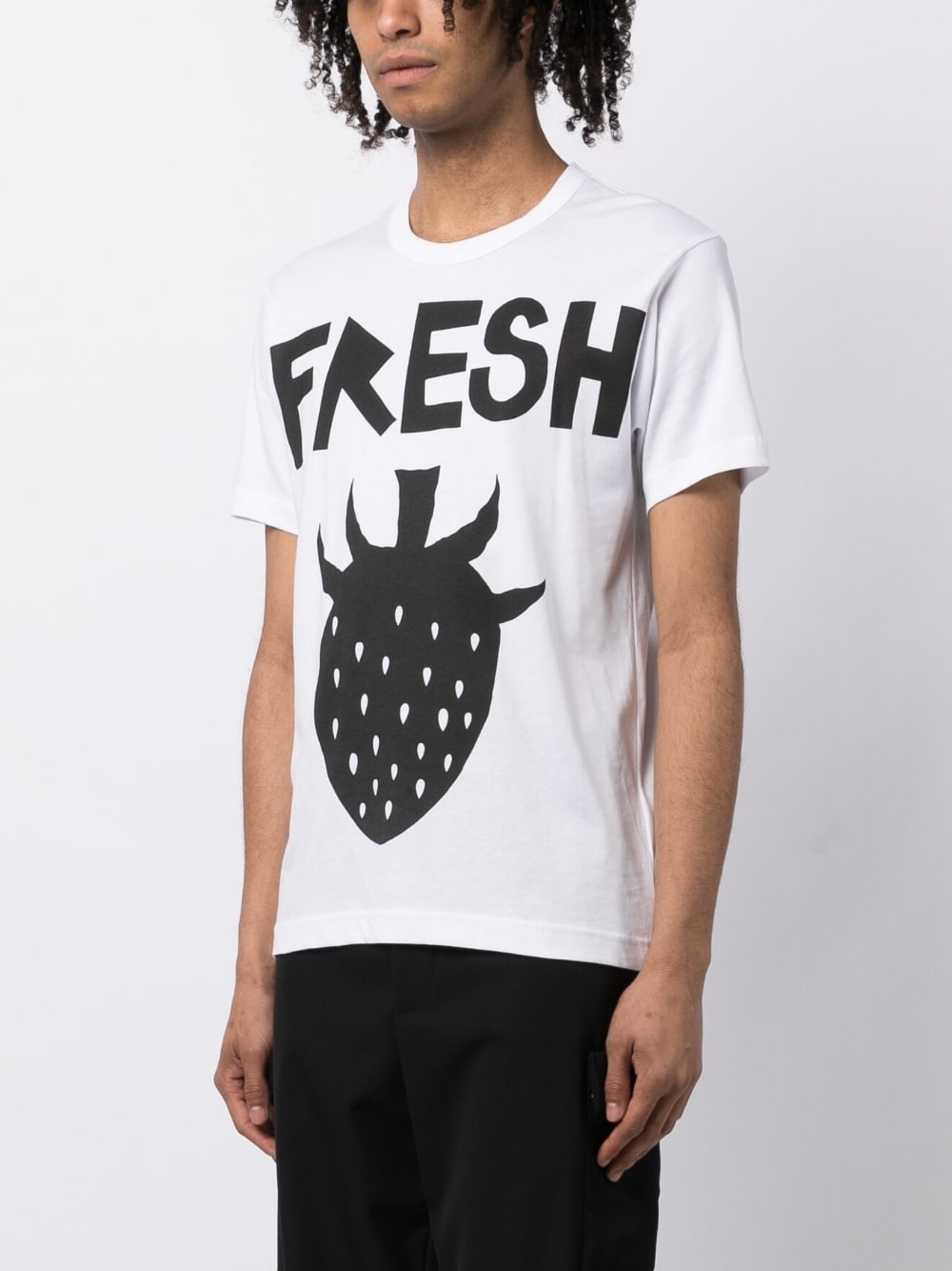 strawberry-print cotton T-shirt - 3