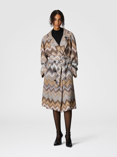 Missoni Viscose and lamé wool trench coat with belt outlook