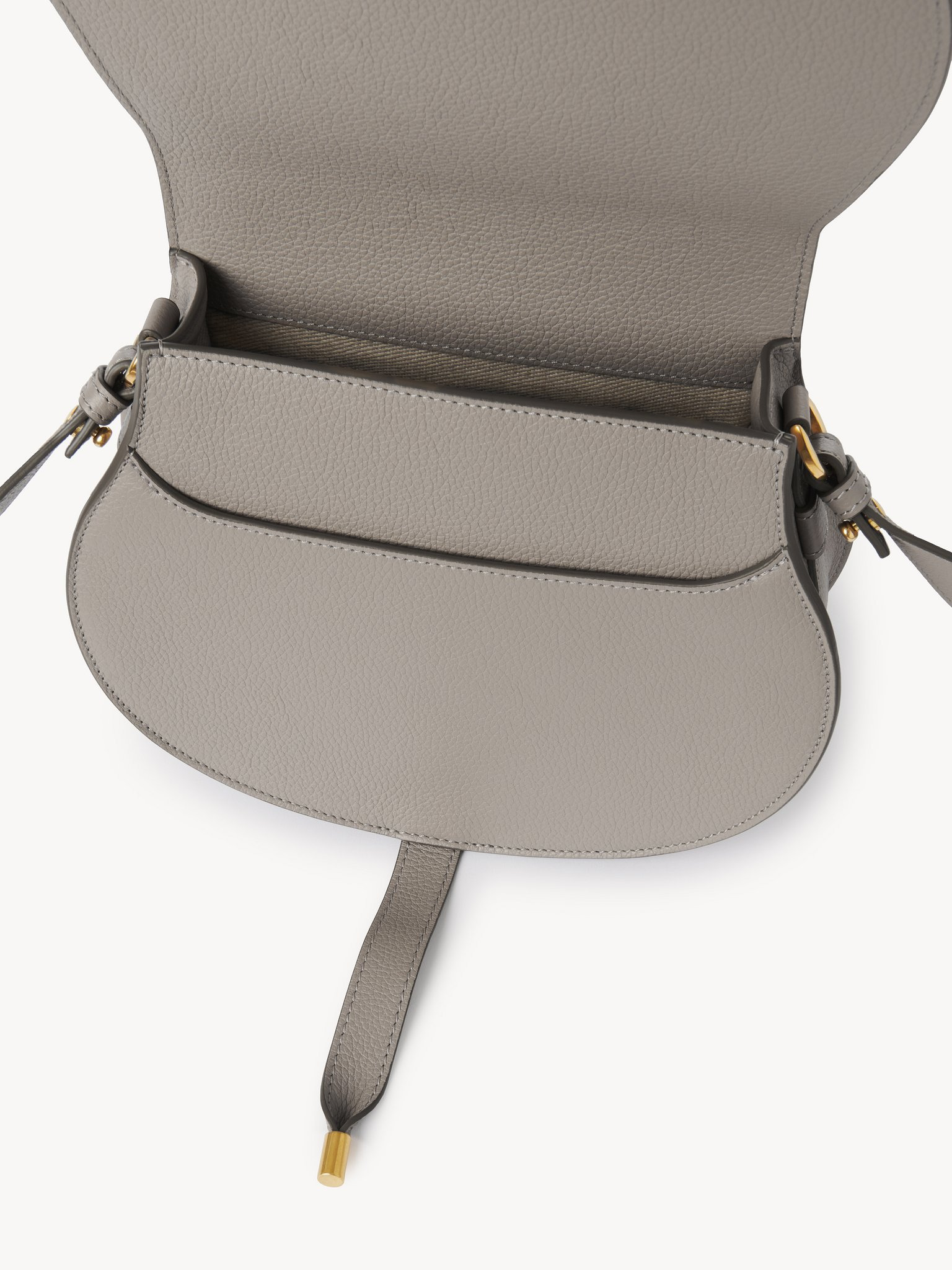 MARCIE SADDLE BAG IN GRAINED LEATHER - 4