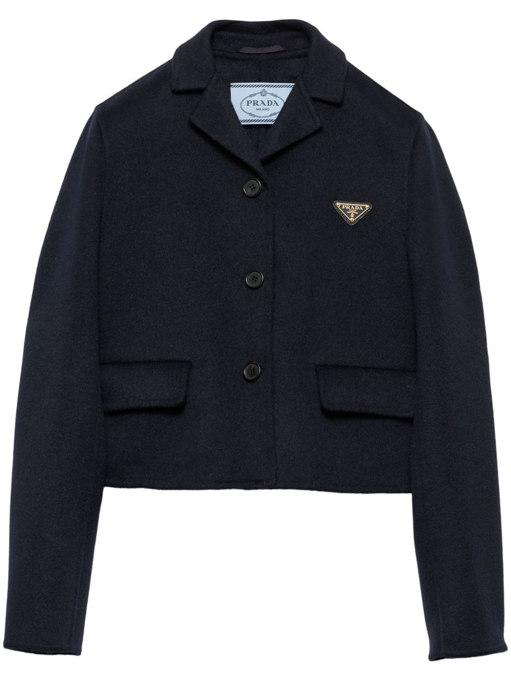 embroidered single-breasted jacket - 1