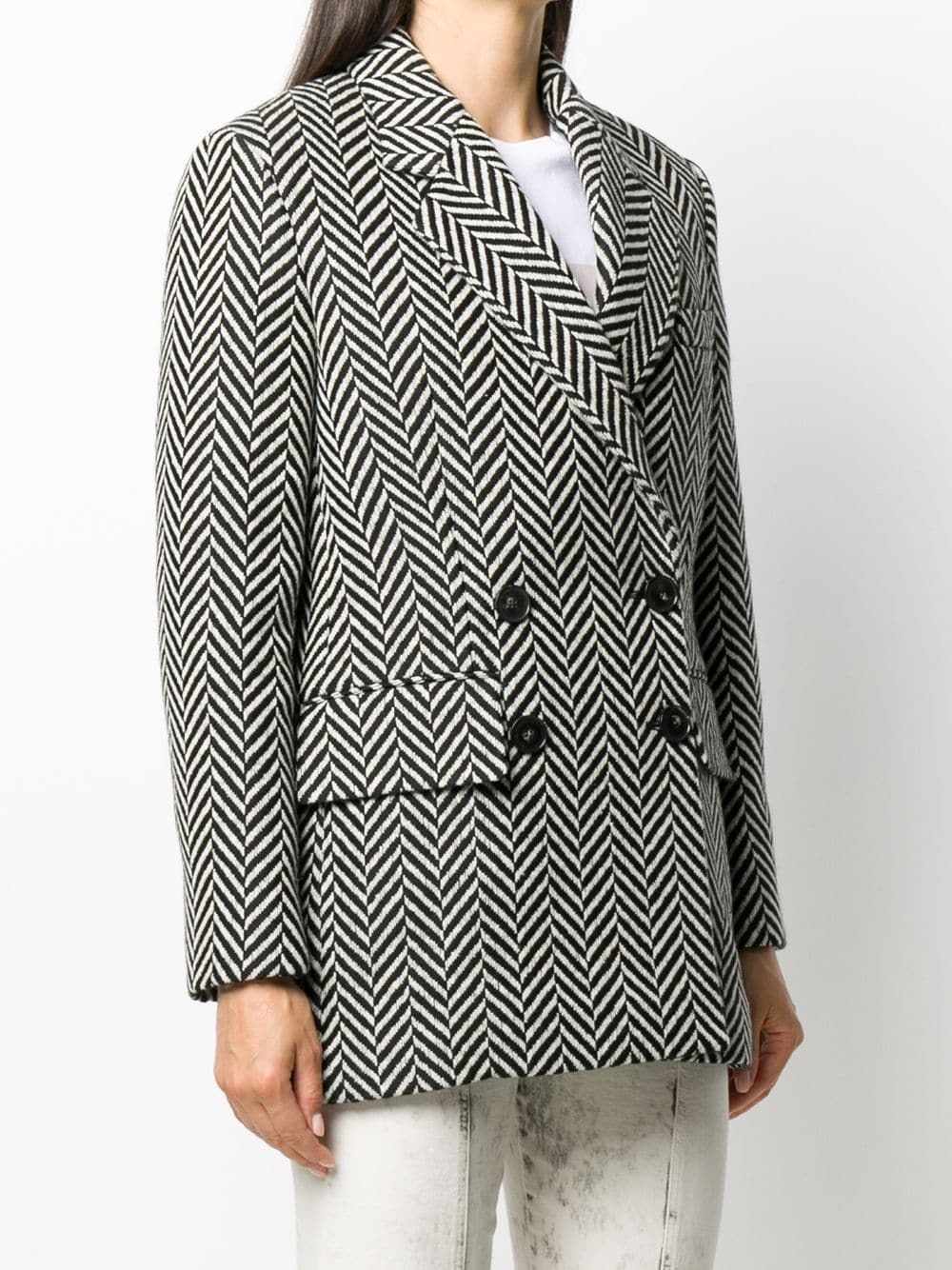 herringbone blazer jacket - 3