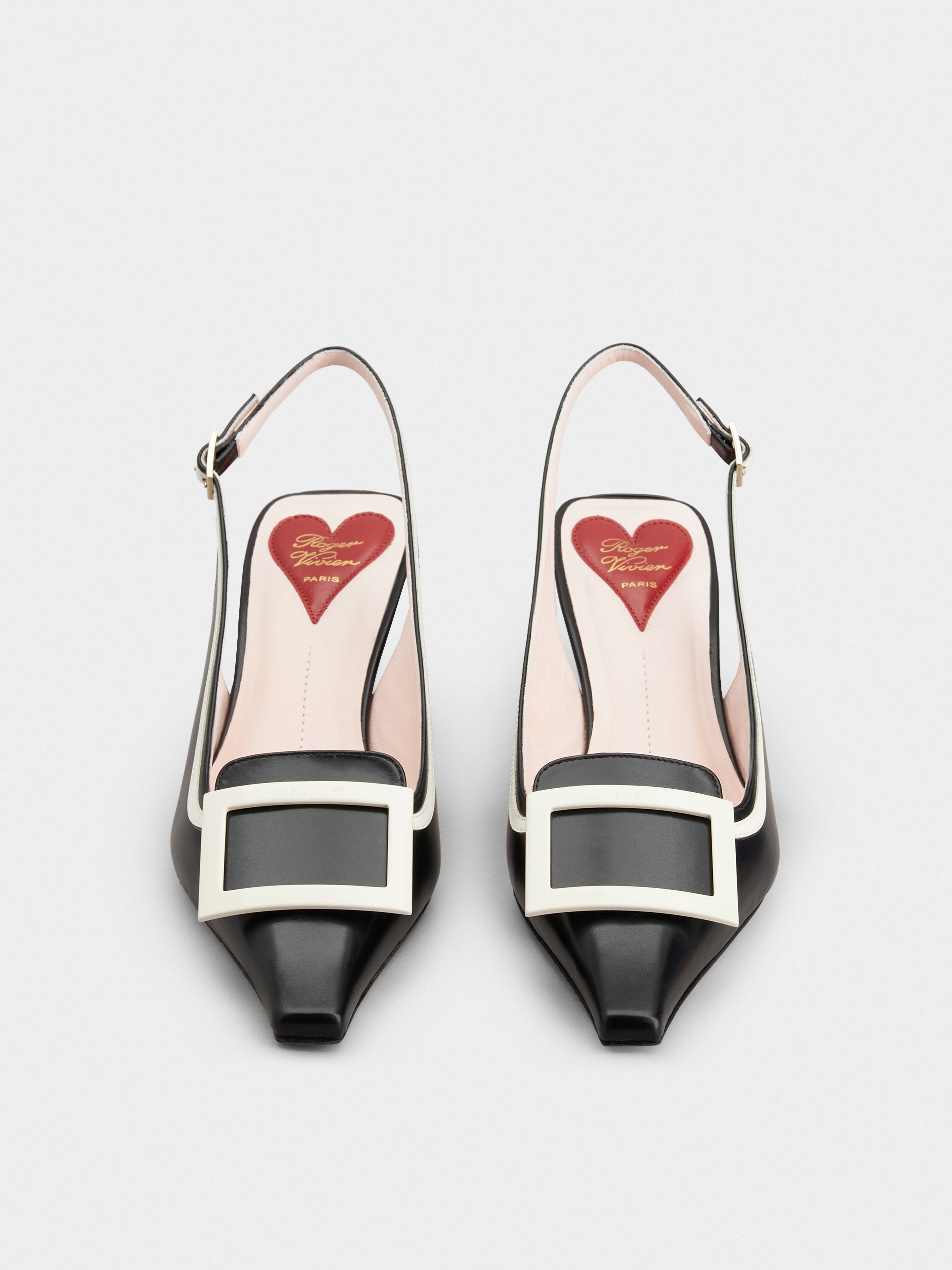 Roger Vivier Viv' Canard Slingback Pumps in leather | REVERSIBLE