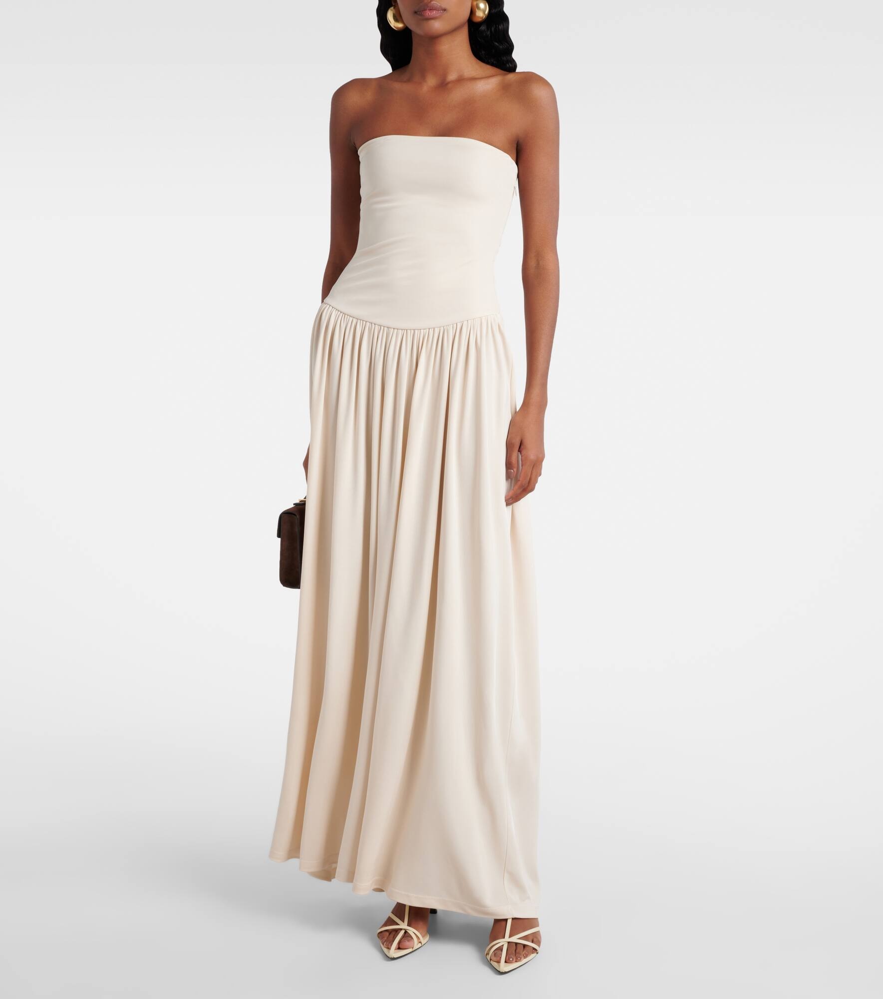 Dia strapless gathered midi dress - 2