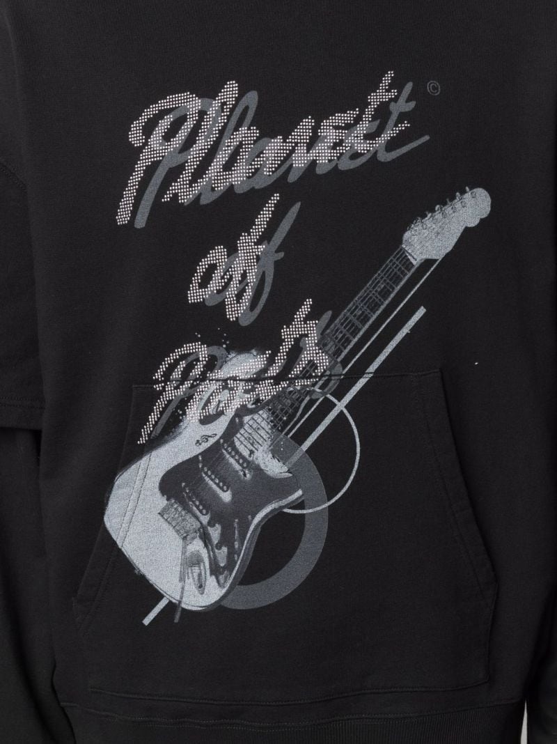graphic print hoodie - 5