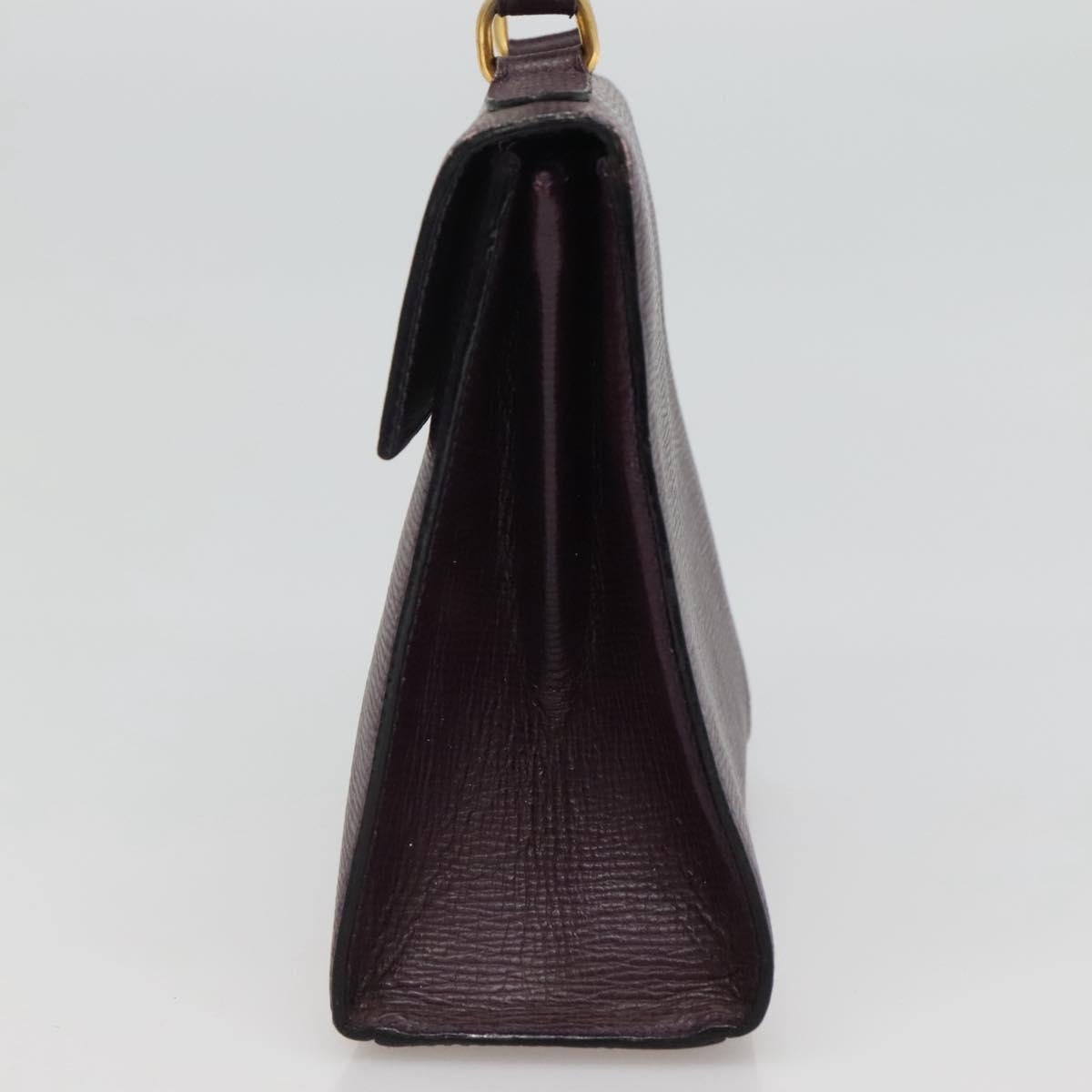 CELINE Hand Bag Leather Purple - 5