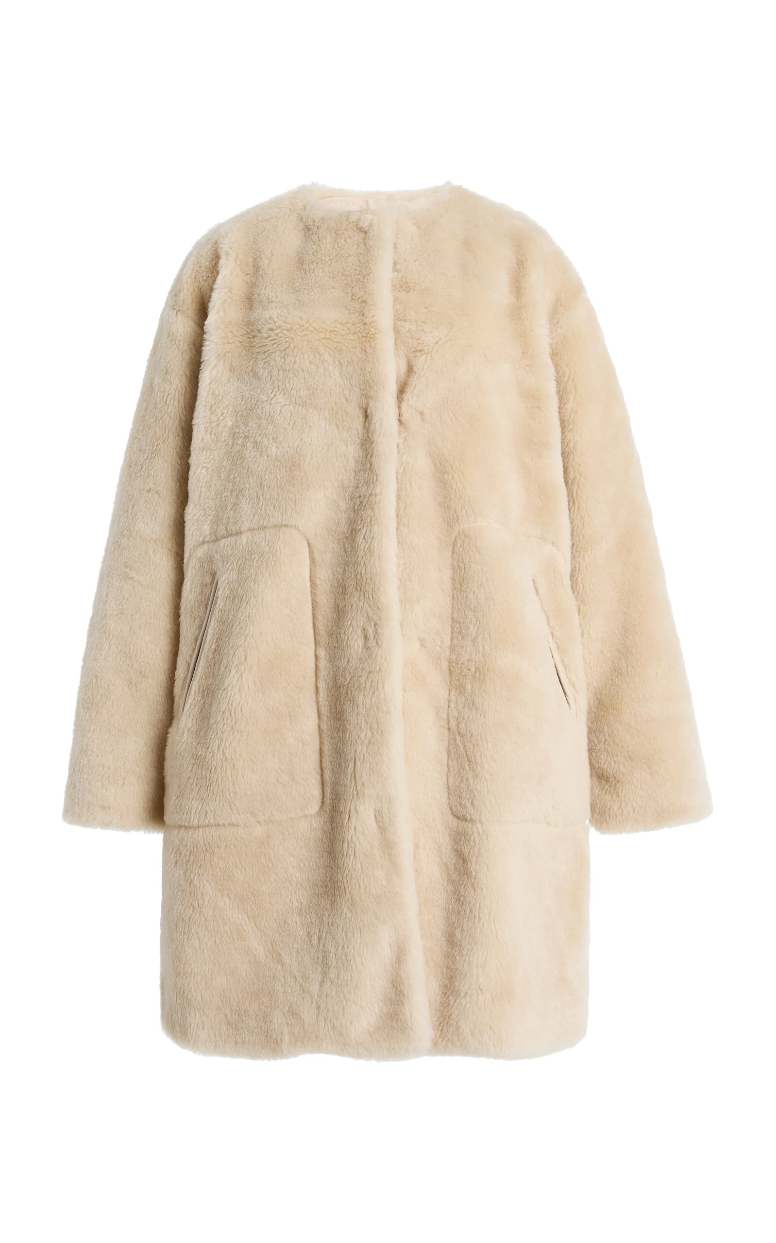 Martina Long Sherpa-Wool Coat - 1