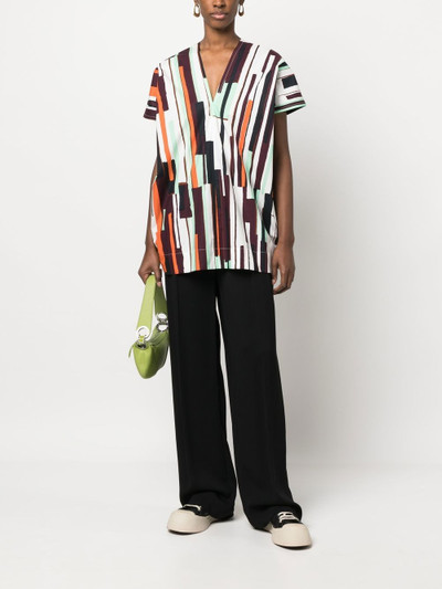 Plan C abstract-pattern short-sleeve top outlook