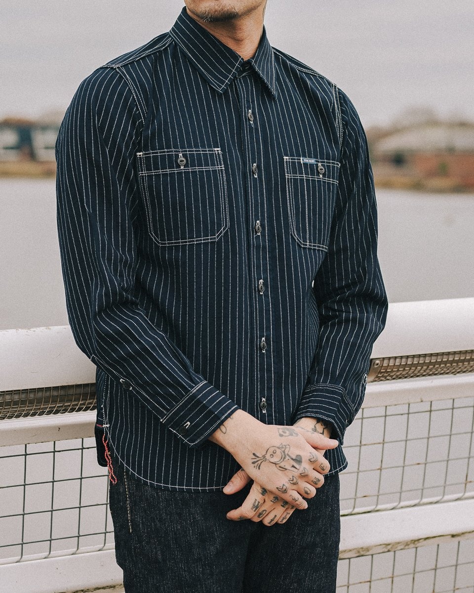 IHSH-327-IND 6oz Wabash Work Shirt - Indigo - 4
