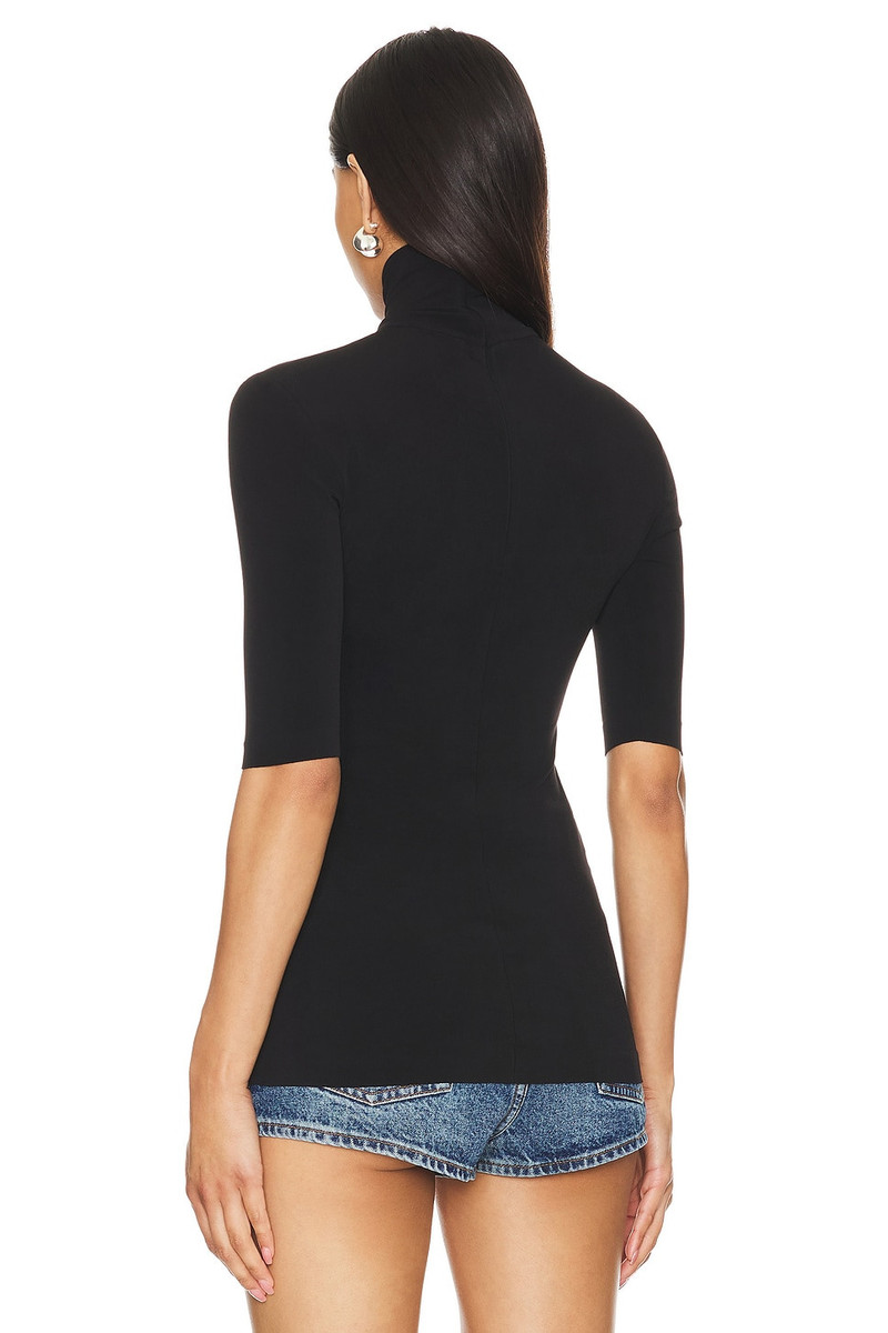 NORMA KAMALI Slim Fit Short Sleeve Turtleneck Top outlook