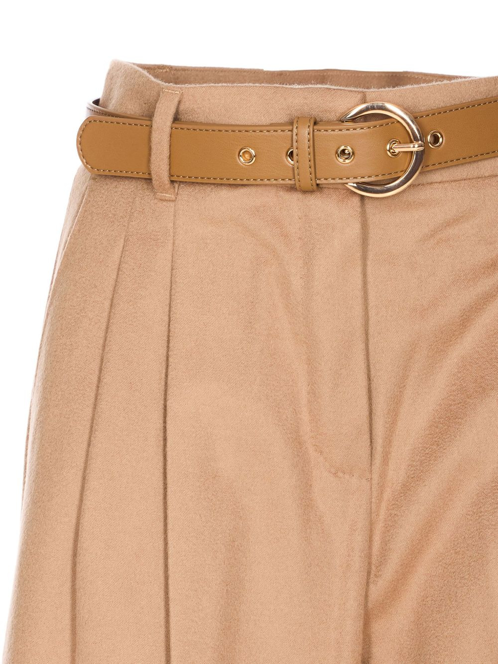 pleated belted trousers - 4