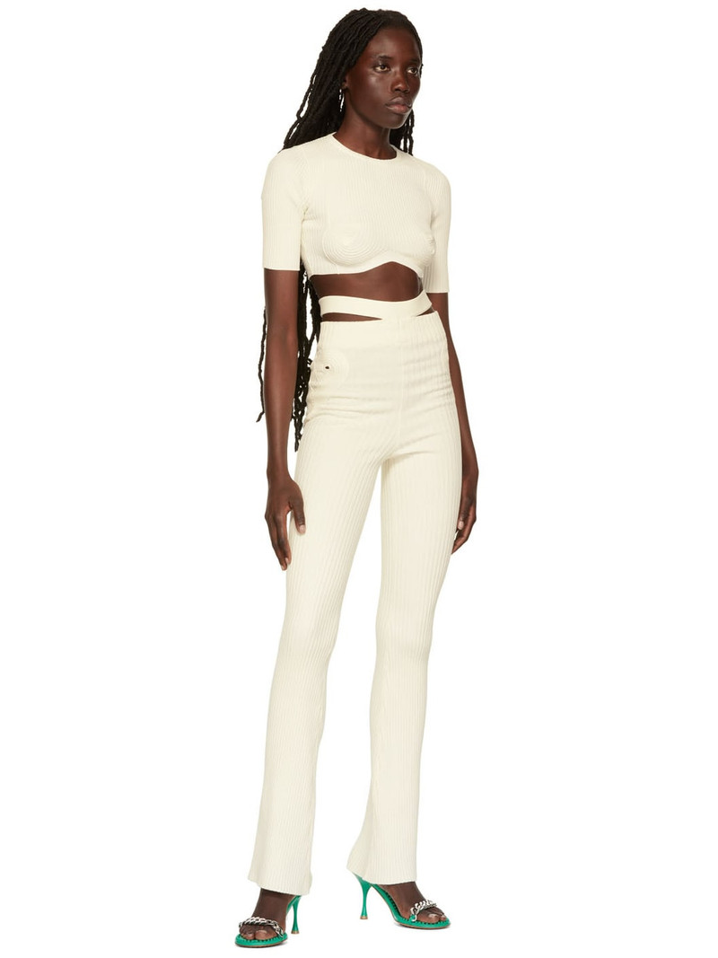 ANDREĀDAMO Off-White Cropped Sweater outlook