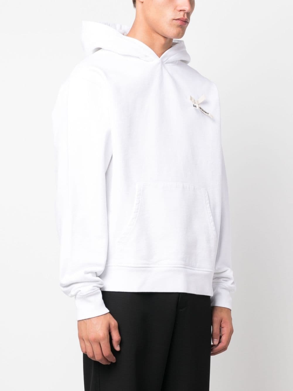 Noeud bow-embellished cotton hoodie - 3