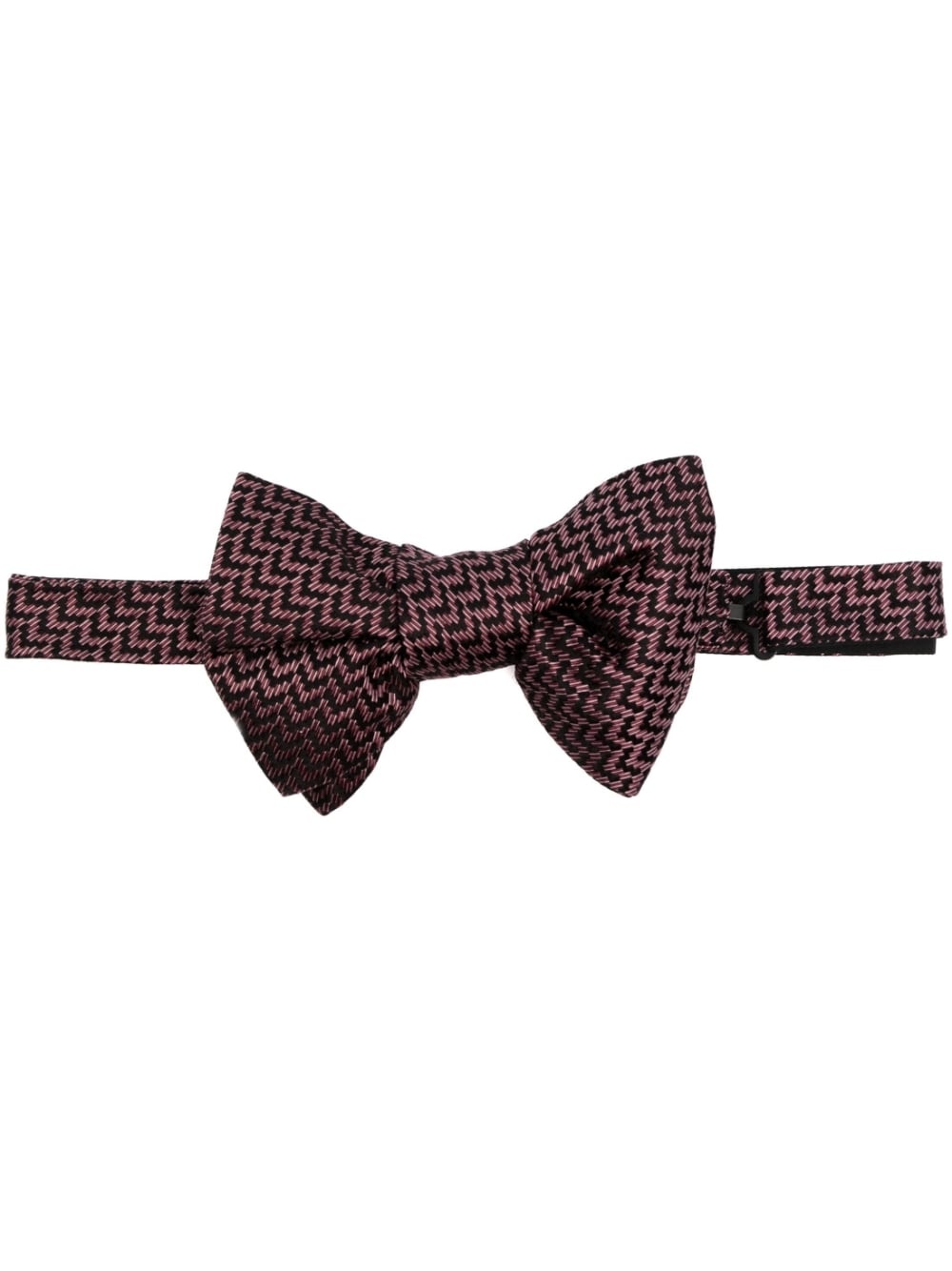 geometric-pattern silk bow tie - 1