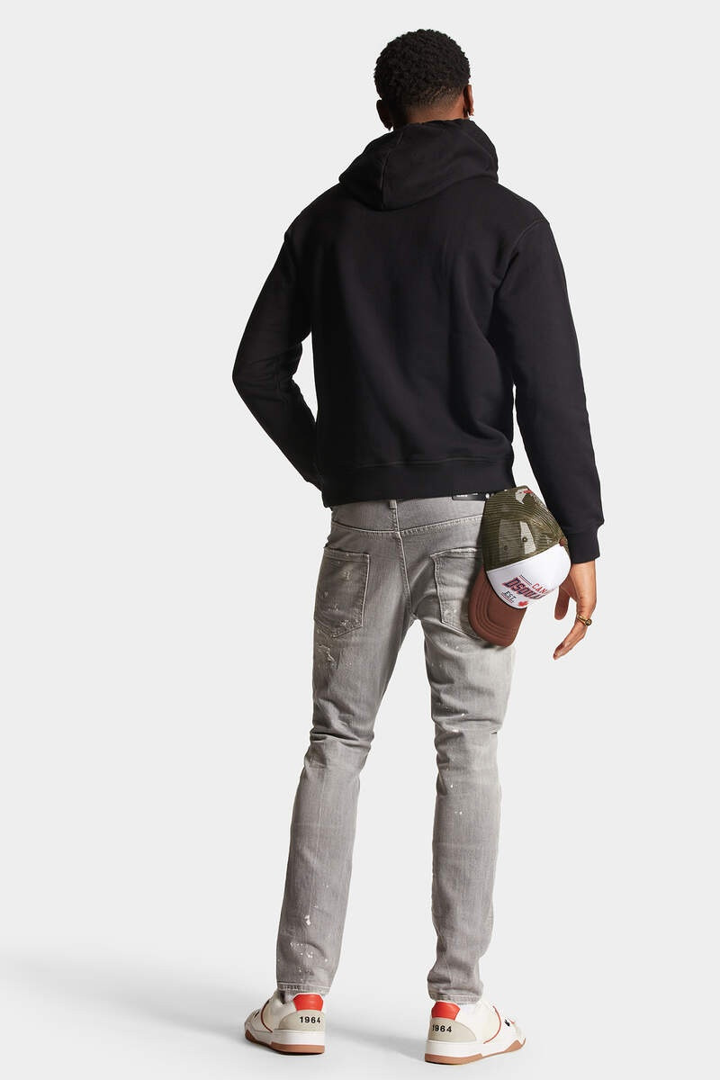 GREY SPOTTED WASH SKATER JEANS 4