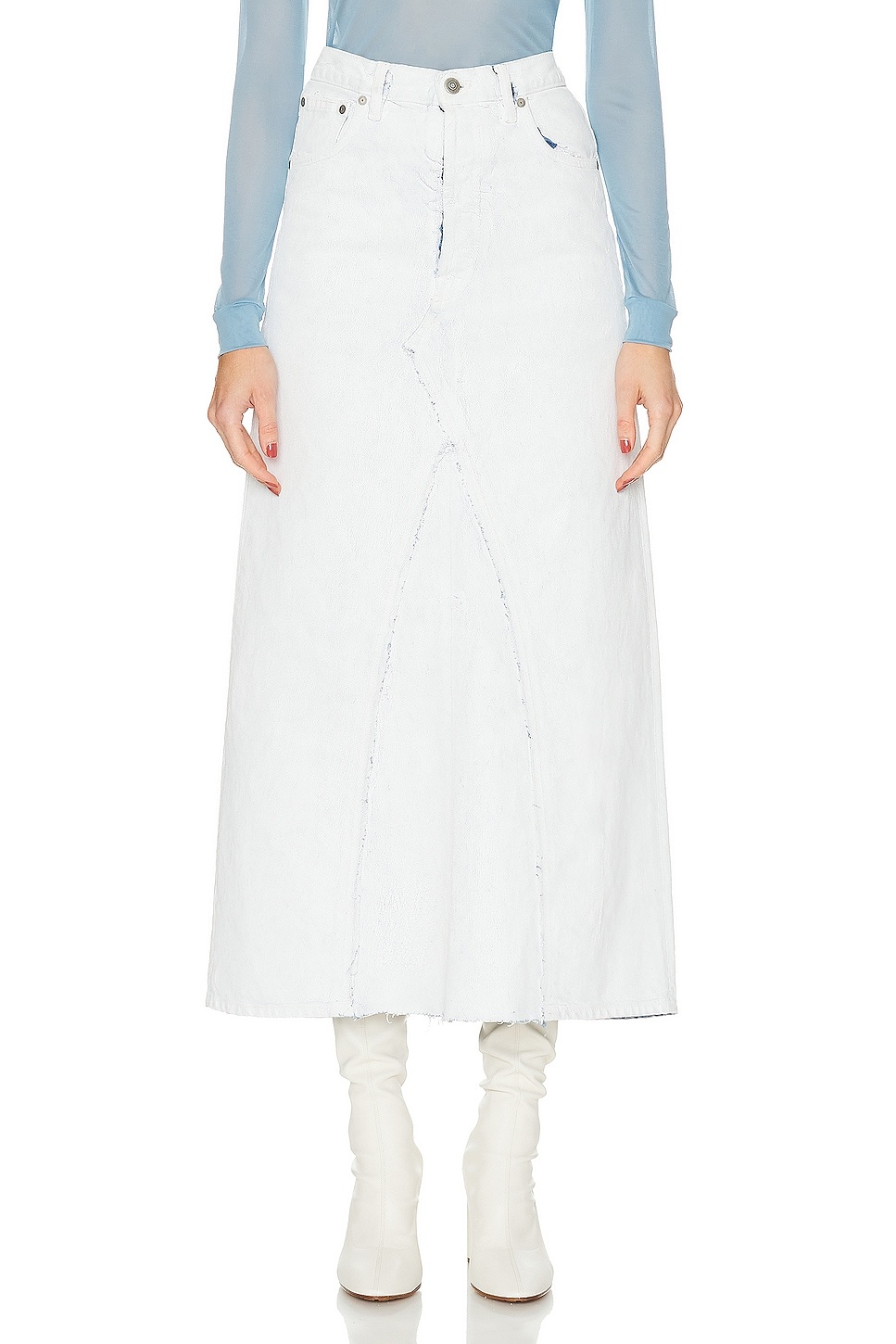 MAISON MARGIELA 'Bianchetto’ skirt White SI0MA0003S30561 Maison Margiela Bianchetto Skirt from $638.00 - on Stylight
