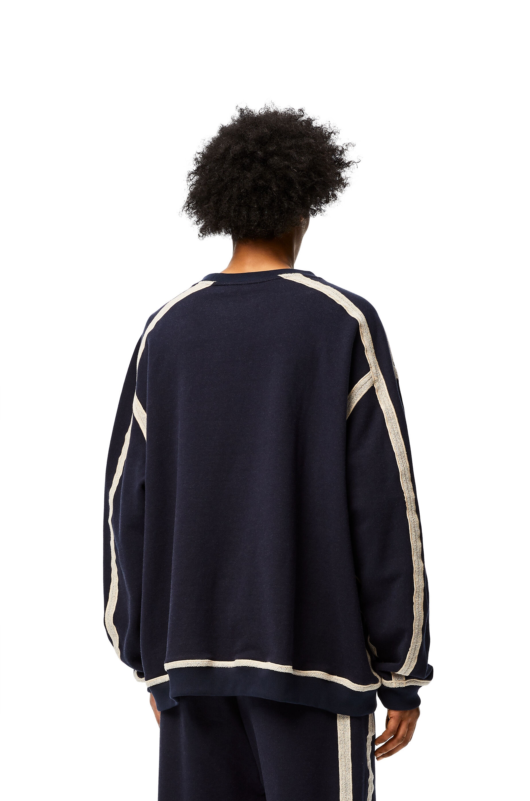 Anagram embroidered oversize sweatshirt in cotton - 4