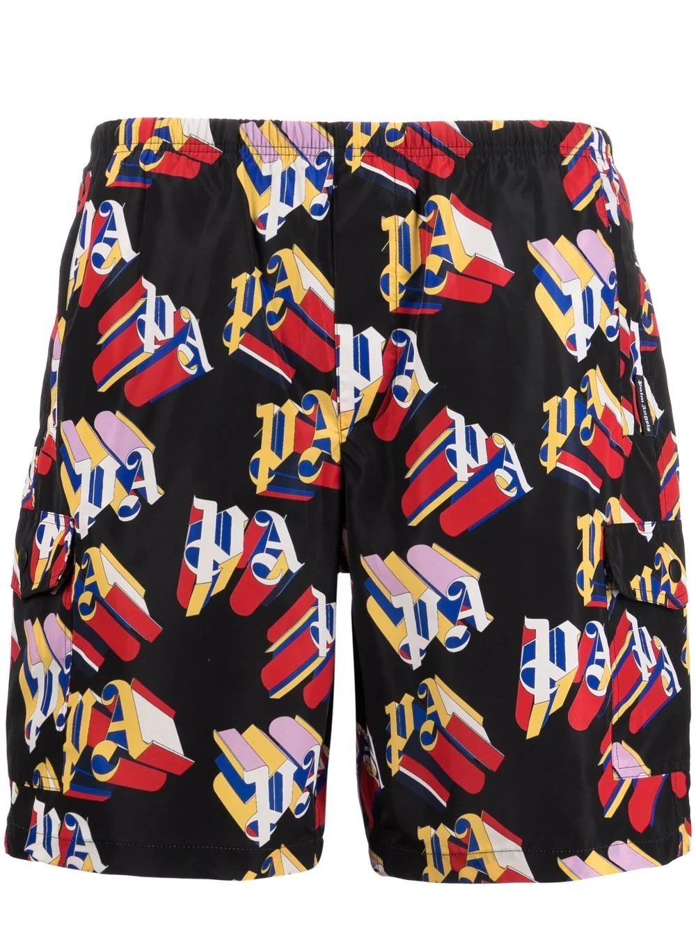 logo-print swim shorts - 1