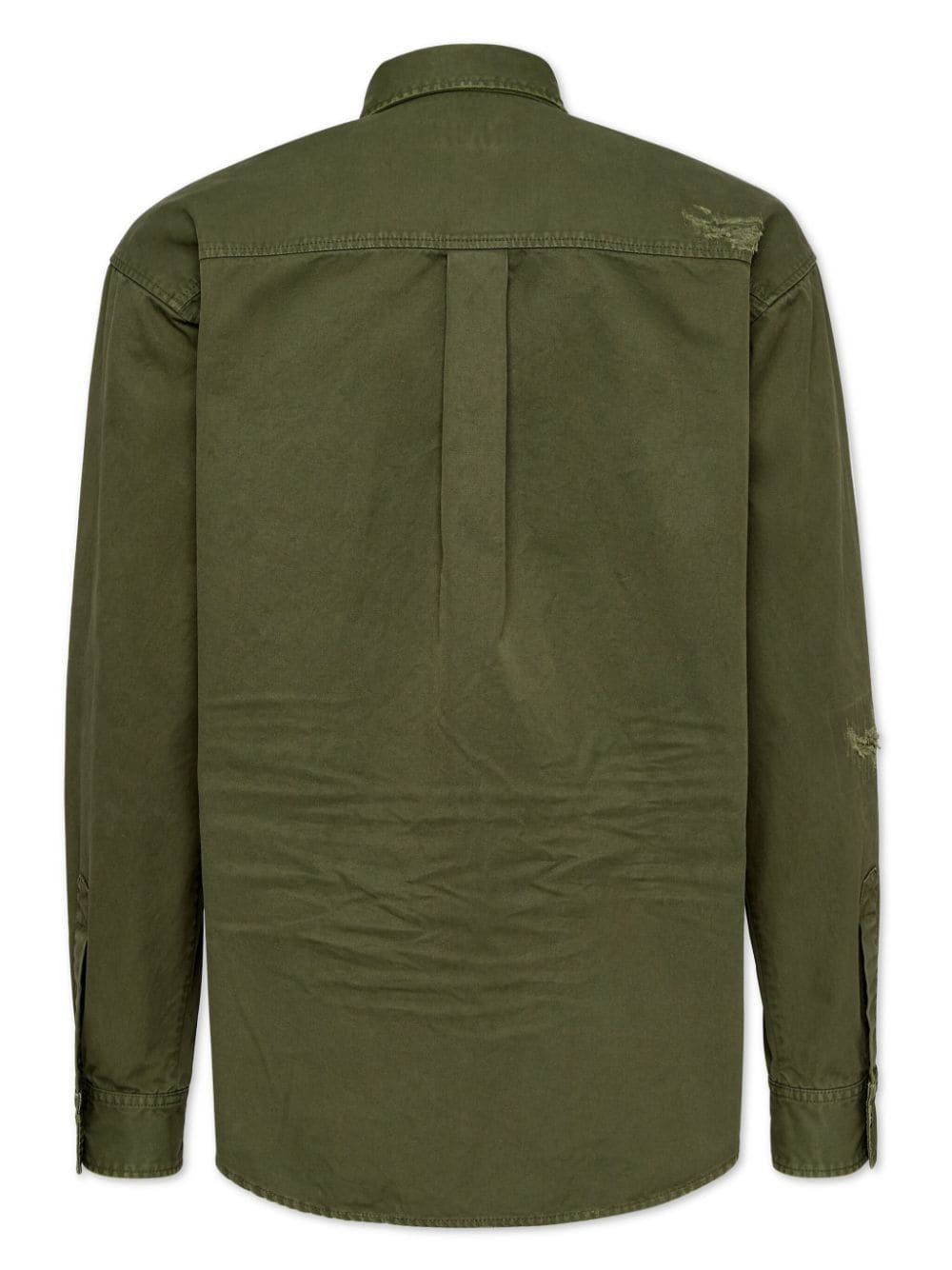 logo-embroidered stitching-detailed shirt - 2