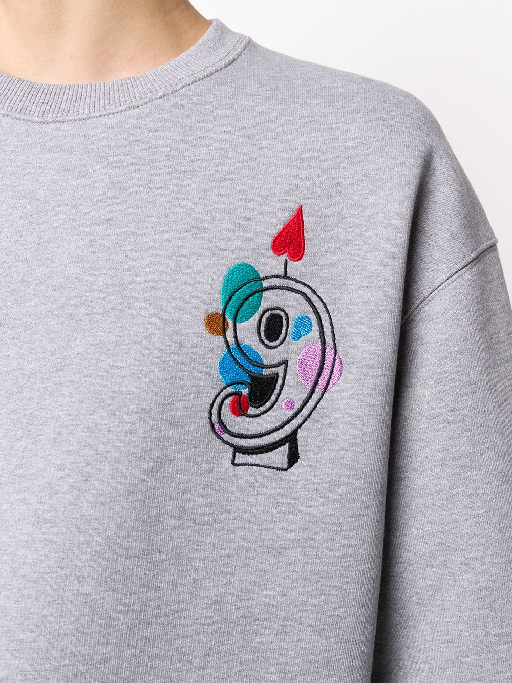 nine embroidery sweatshirt - 5