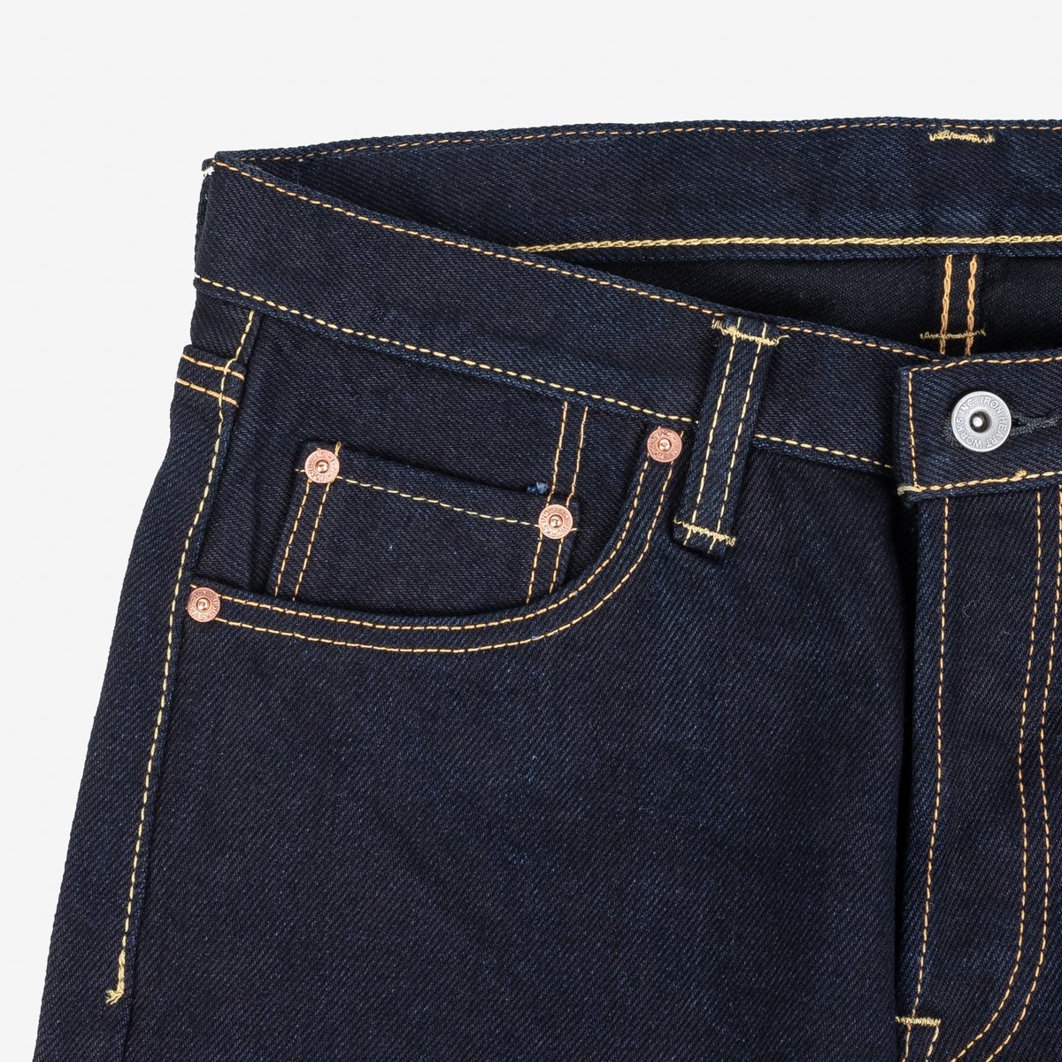 IH-555S-21ib 21oz Selvedge Denim Super Slim Cut Jeans - Indigo/Black - 6