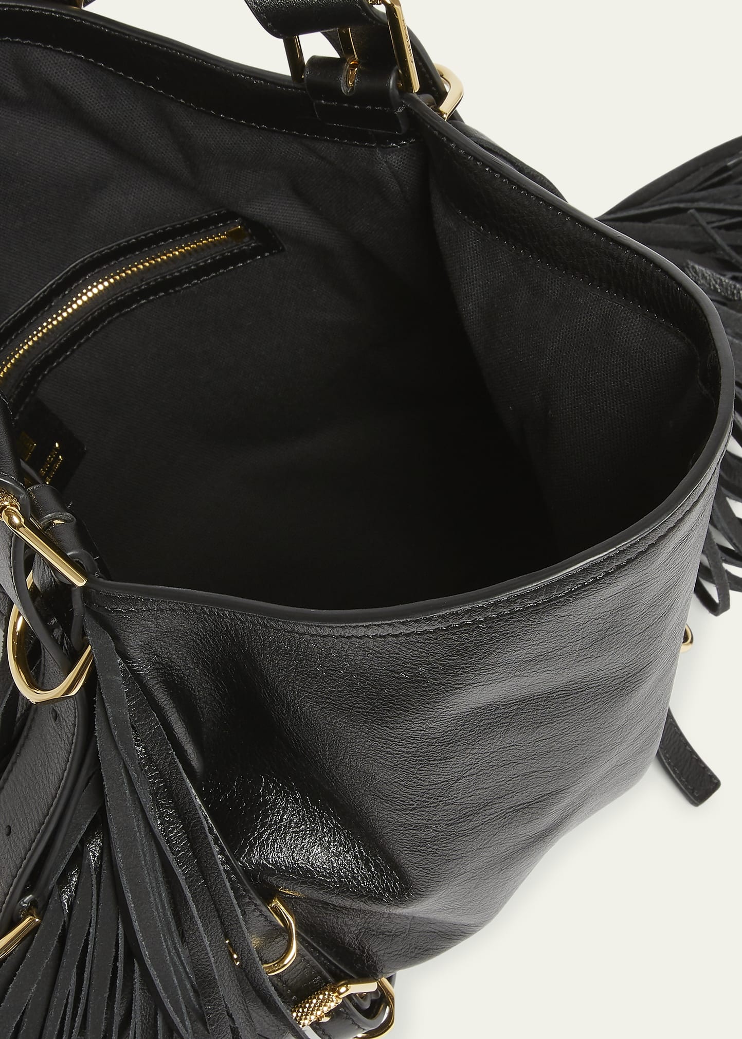 Voyou Medium Shoulder Bag in Fringe Leather - 4